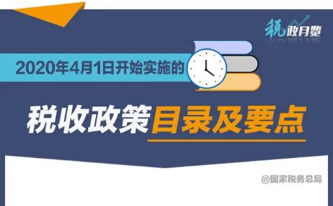 扩散周知！2020年4月1日开始实施的税收政策